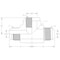World Wide Fittings Male JIC to Male JIC to Female Pipe Branch Tee F5655X04X04X04 - alternate 2